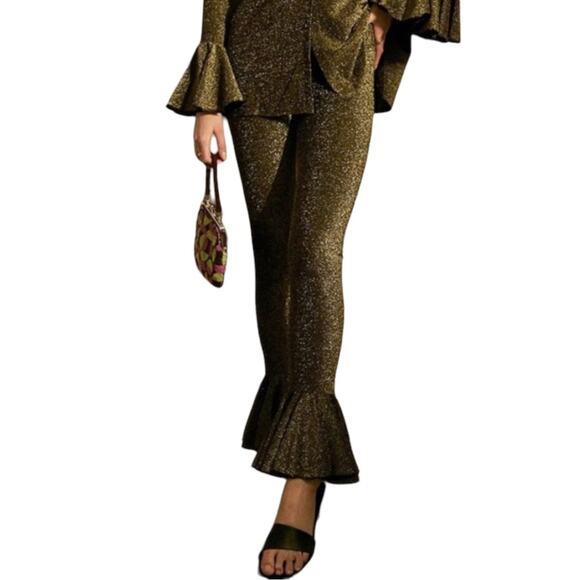 SLEEPER Saturn Metallic Gold Lurex Lounge Pants XL - Picture 9 of 9